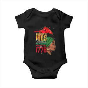 Juneteenth 1865 Baby Onesie Black Pride Because My Ancestors Weren't Free in 1776 Not 4Th Of July