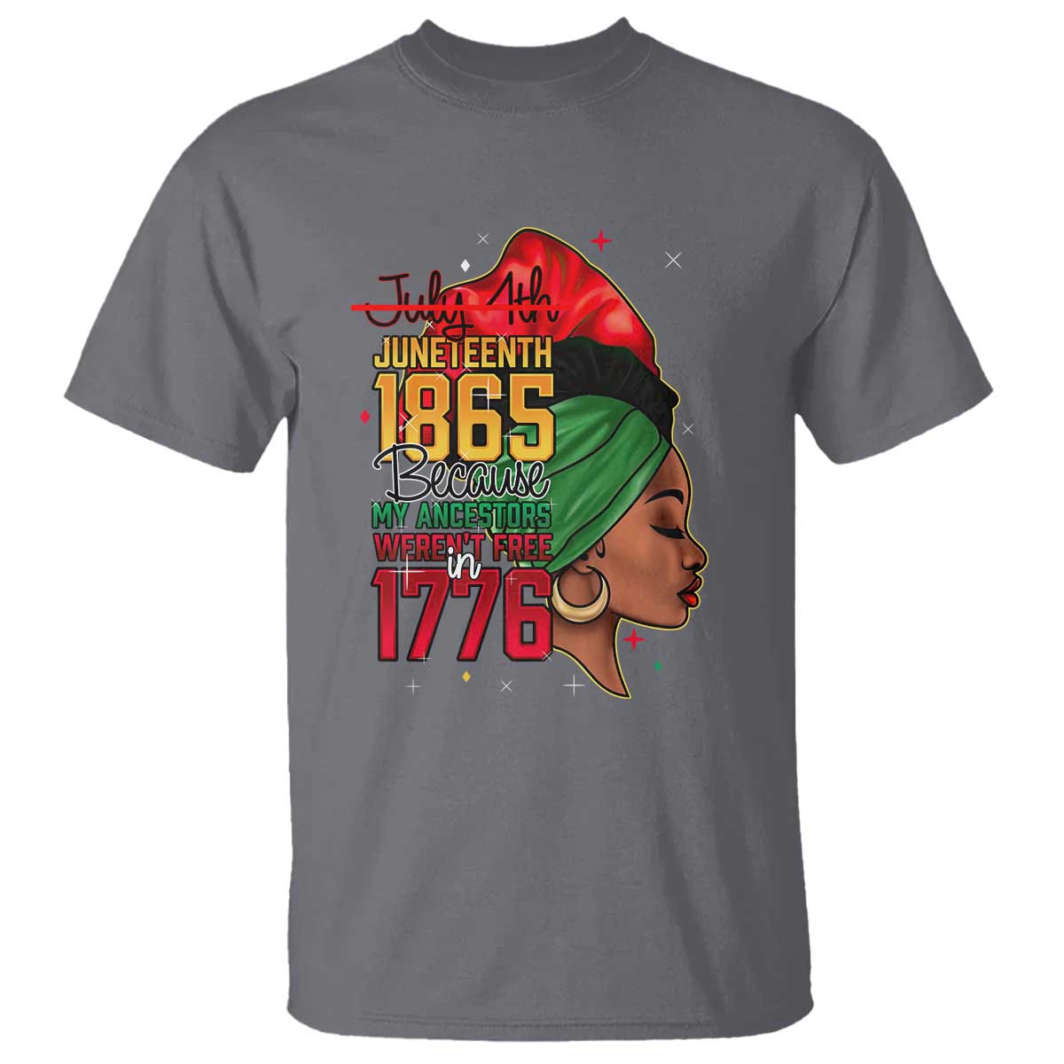 Juneteenth 1865 T Shirt Black Pride Because My Ancestors Weren't Free in 1776 Not 4Th Of July
