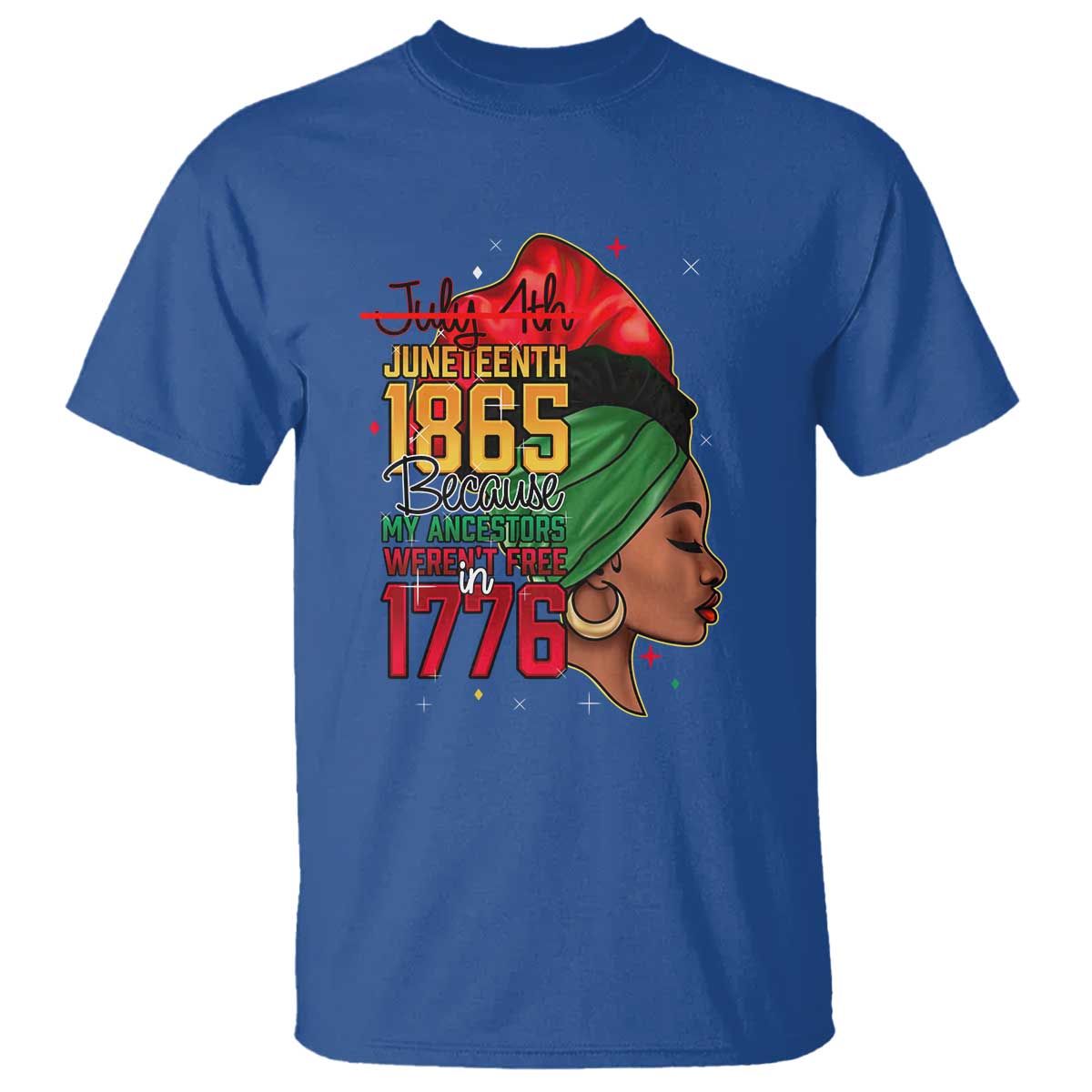 Juneteenth 1865 T Shirt Black Pride Because My Ancestors Weren't Free in 1776 Not 4Th Of July