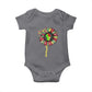 Juneteenth Baby Onesie Sunflower with Raised Fist Black History African American