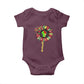 Juneteenth Baby Onesie Sunflower with Raised Fist Black History African American