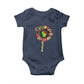 Juneteenth Baby Onesie Sunflower with Raised Fist Black History African American