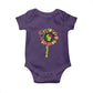 Juneteenth Baby Onesie Sunflower with Raised Fist Black History African American