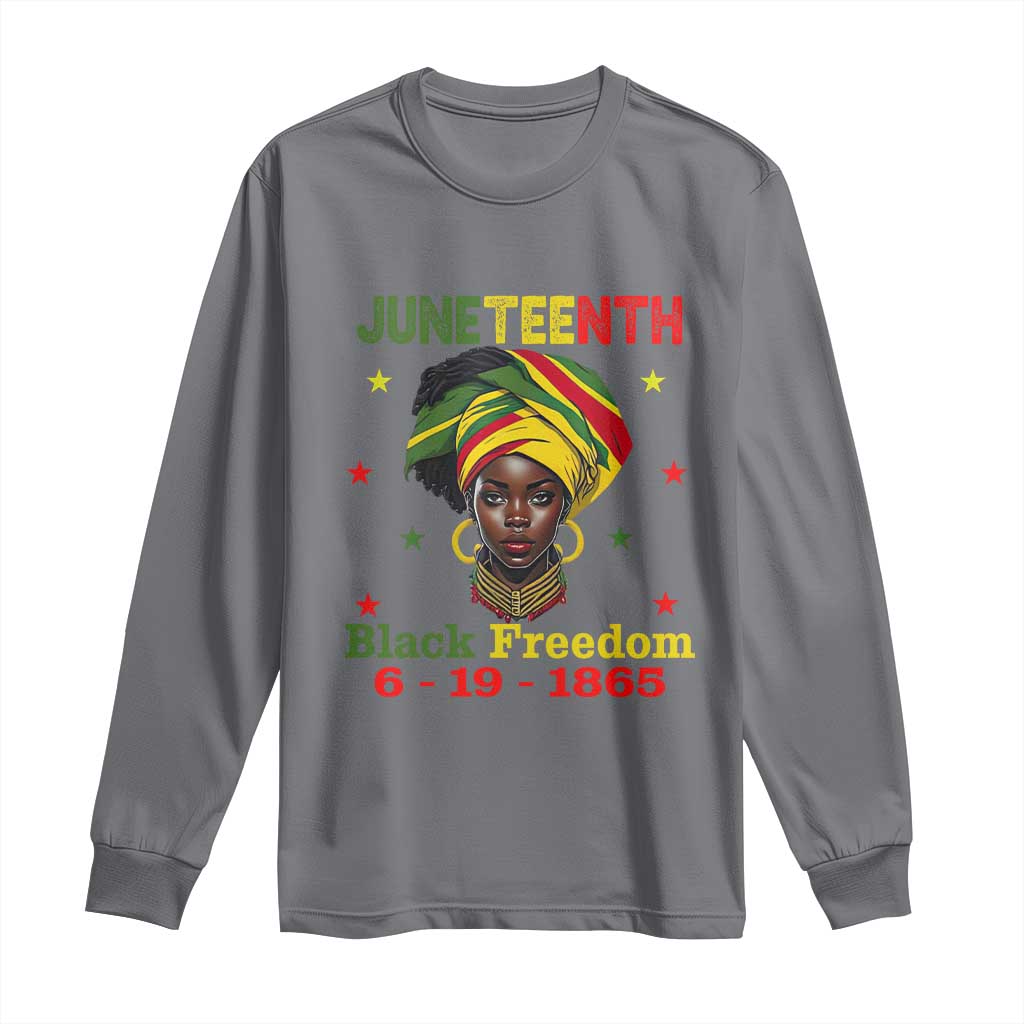 Juneteenth Black Freedom Long Sleeve Shirt Since 1865 For African Women Black Pride