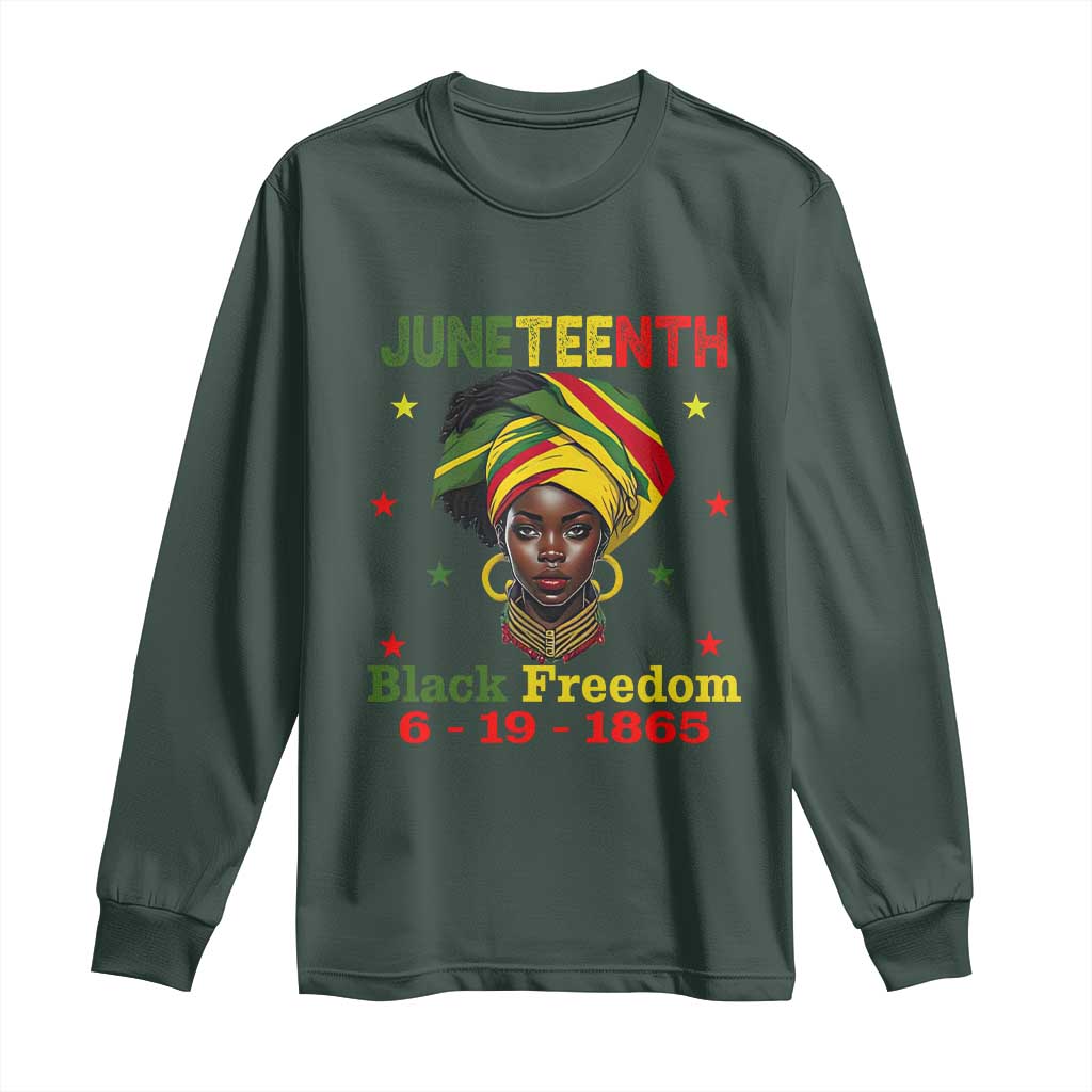Juneteenth Black Freedom Long Sleeve Shirt Since 1865 For African Women Black Pride