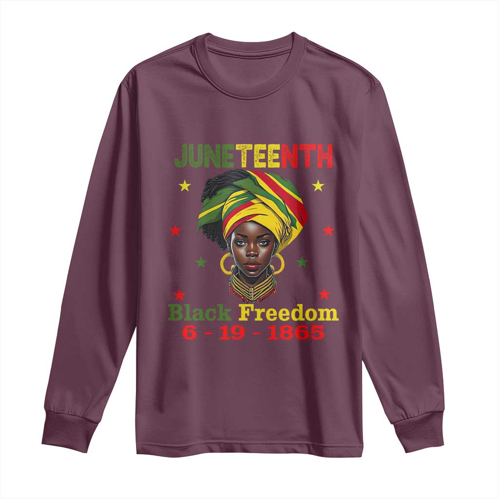 Juneteenth Black Freedom Long Sleeve Shirt Since 1865 For African Women Black Pride