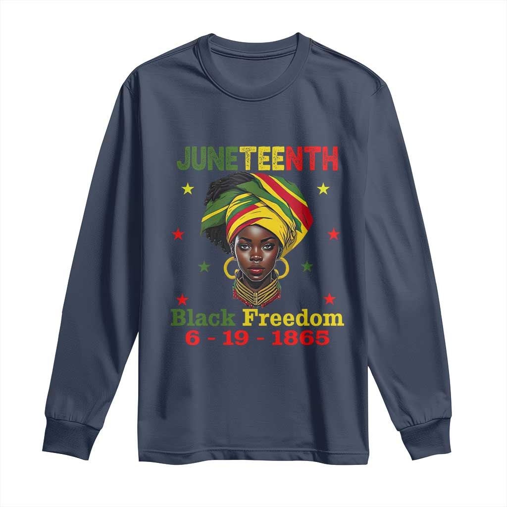 Juneteenth Black Freedom Long Sleeve Shirt Since 1865 For African Women Black Pride