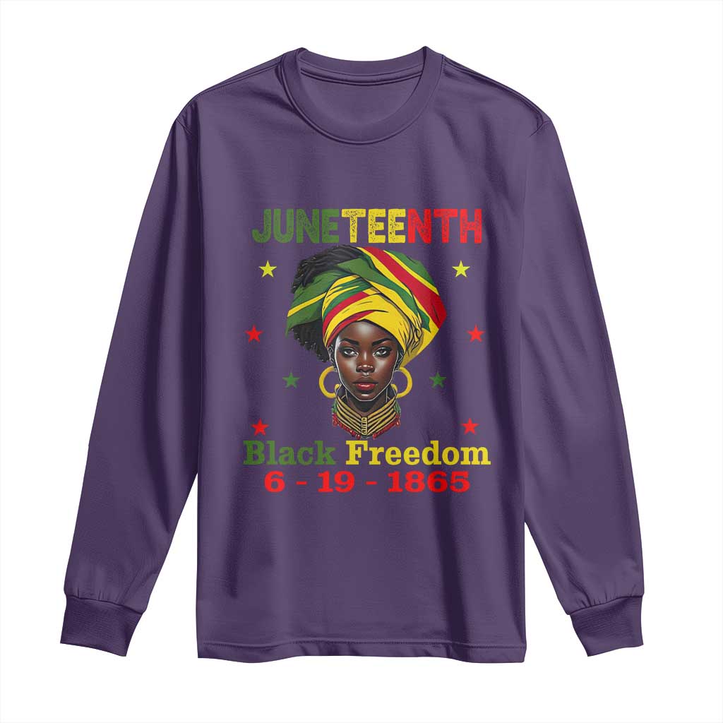 Juneteenth Black Freedom Long Sleeve Shirt Since 1865 For African Women Black Pride