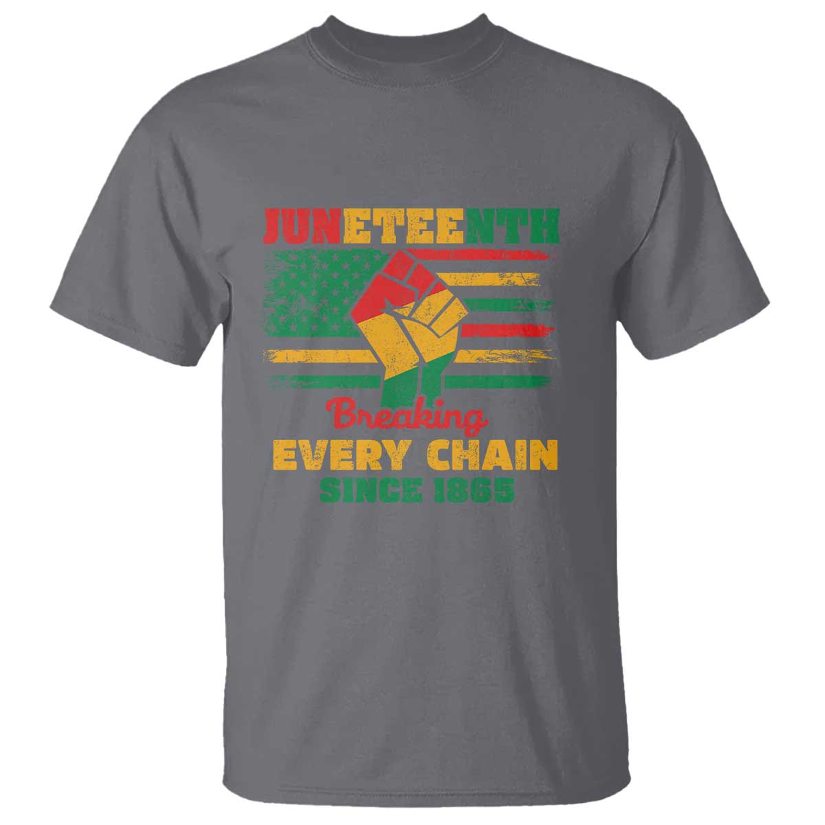 Juneteenth T Shirt Breaking Every Chain Since 1865 American Flag