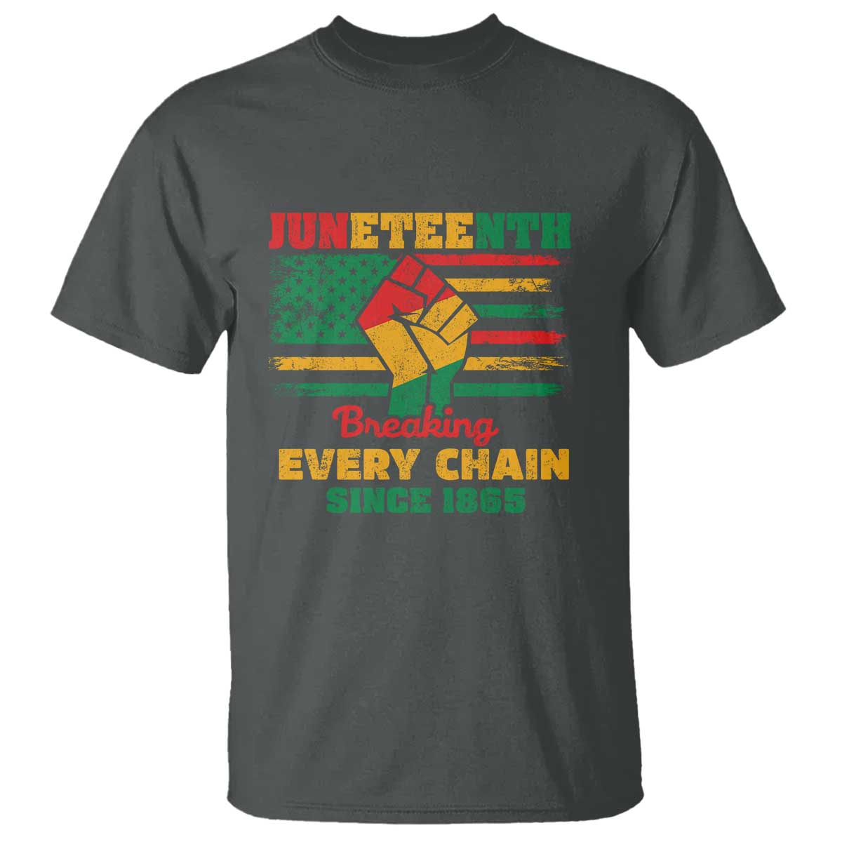 Juneteenth T Shirt Breaking Every Chain Since 1865 American Flag