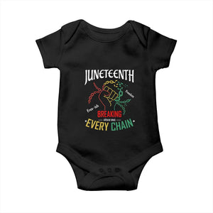 Juneteenth 1865 Baby Onesie Breaking Every Chain Freeish Black Freedom