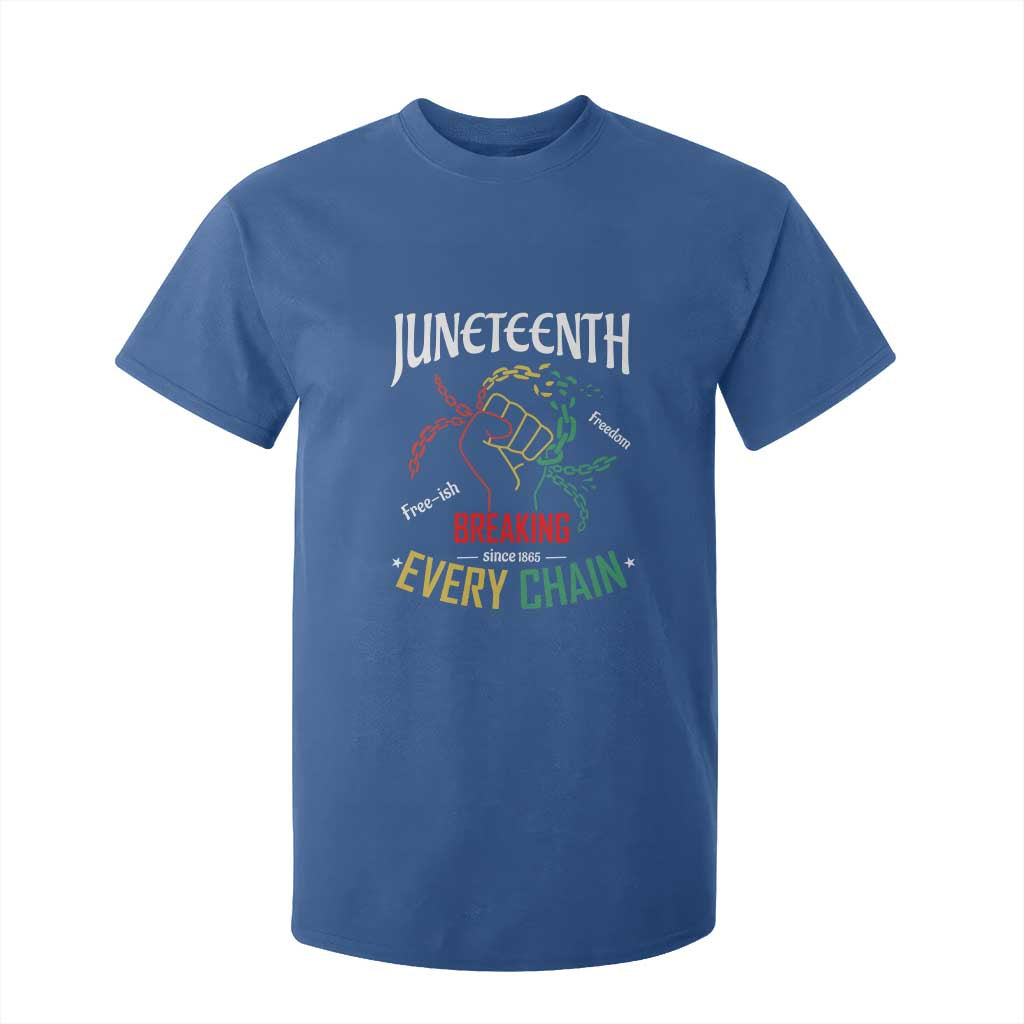 Juneteenth 1865 T Shirt For Kid Breaking Every Chain Freeish Black Freedom