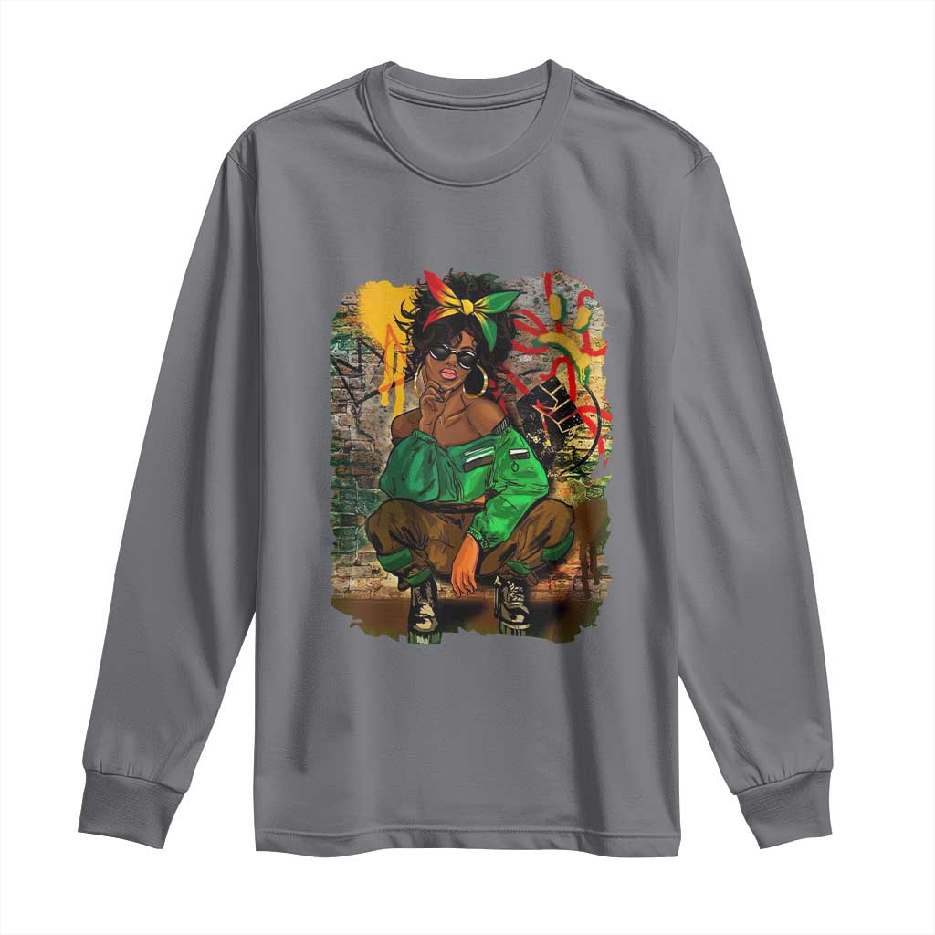 Black Heritage Pride Long Sleeve Shirt For Melanin Black Women