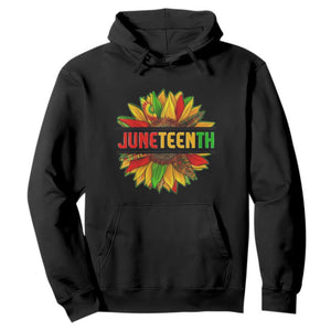 Juneteenth Hoodie Sunflower with Fist Black History