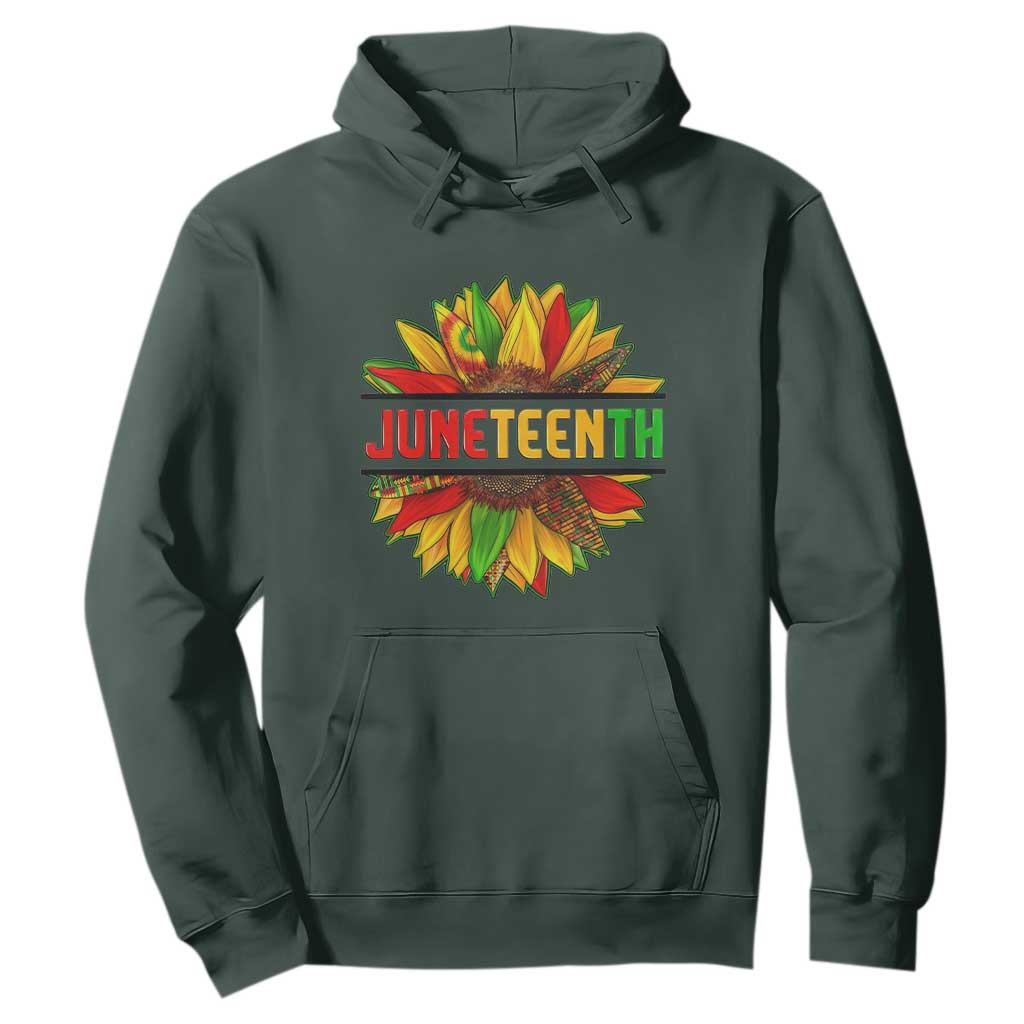 Juneteenth Hoodie Sunflower with Fist Black History