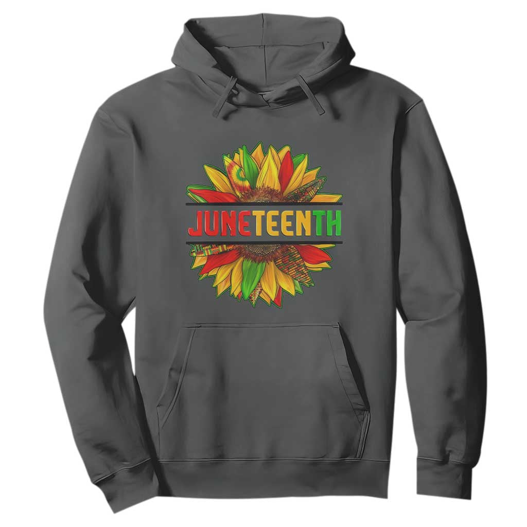 Juneteenth Hoodie Sunflower with Fist Black History