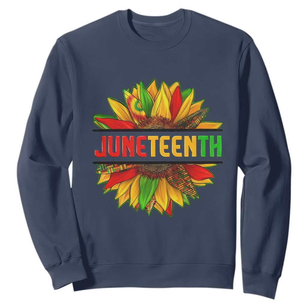 Juneteenth Sweatshirt Sunflower with Fist Black History