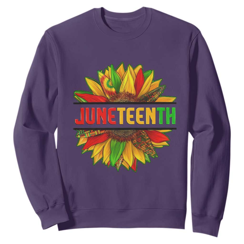 Juneteenth Sweatshirt Sunflower with Fist Black History