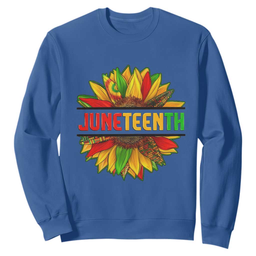 Juneteenth Sweatshirt Sunflower with Fist Black History