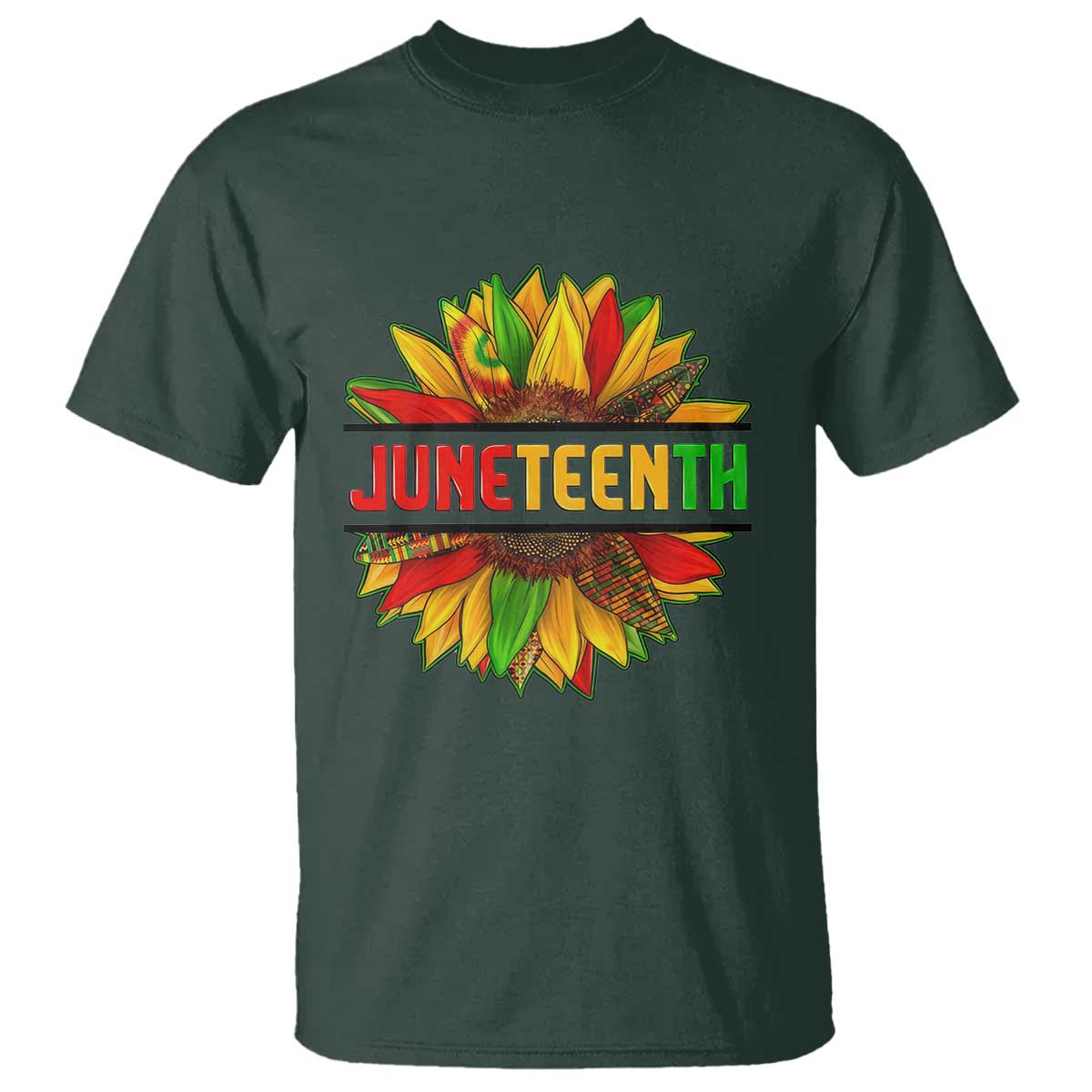 Juneteenth T Shirt Sunflower with Fist Black History