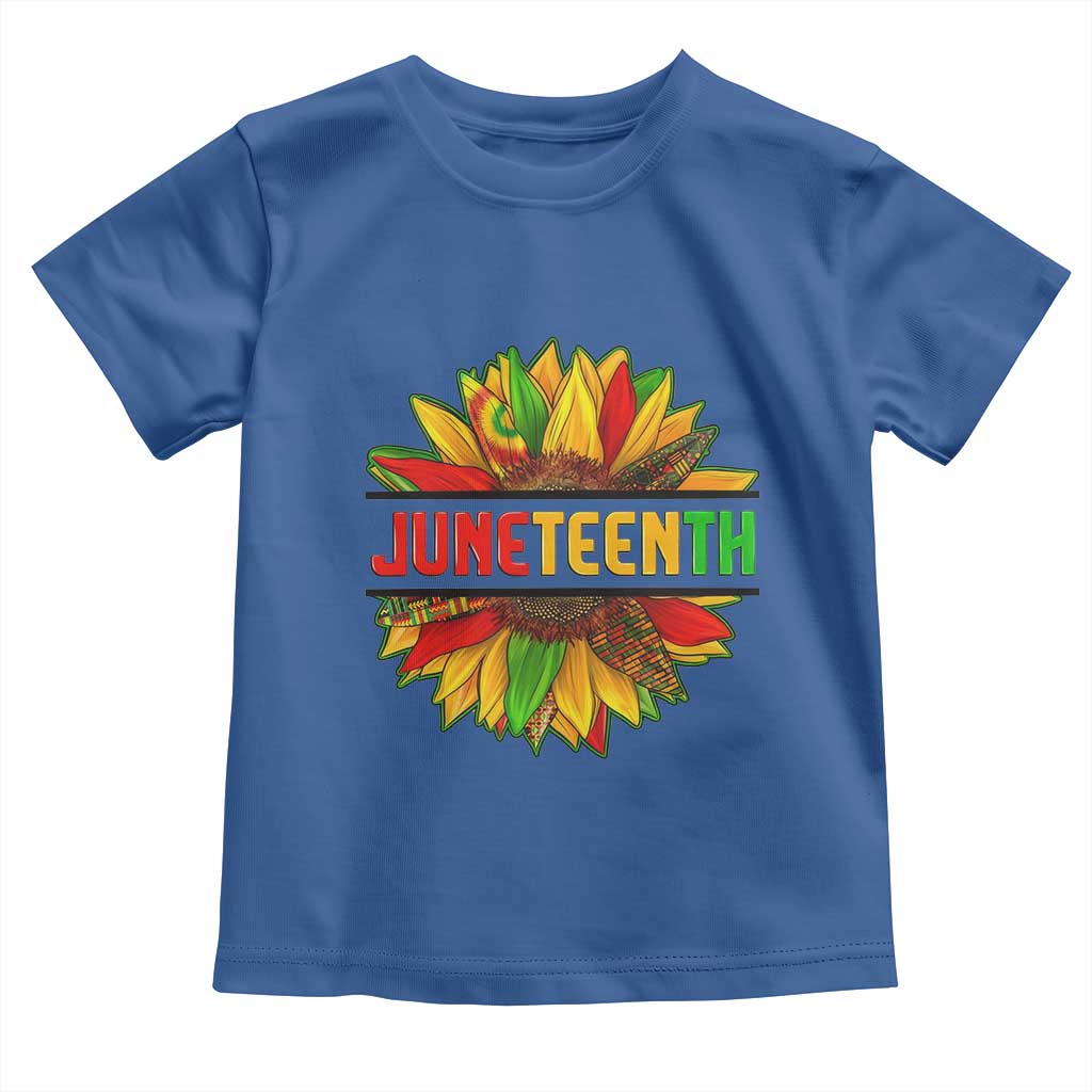 Juneteenth Toddler T Shirt Sunflower with Fist Black History