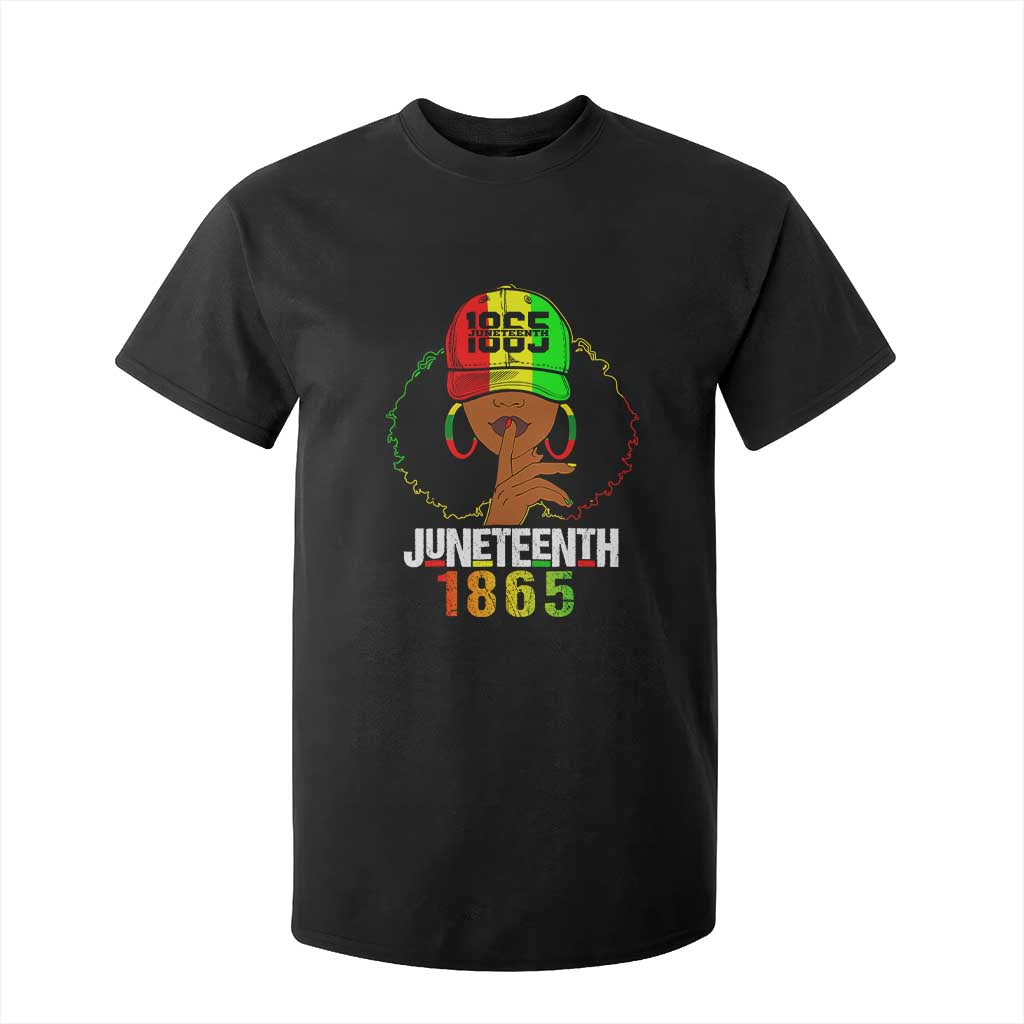 Afro Queen T Shirt For Kid Juneteenth 1865