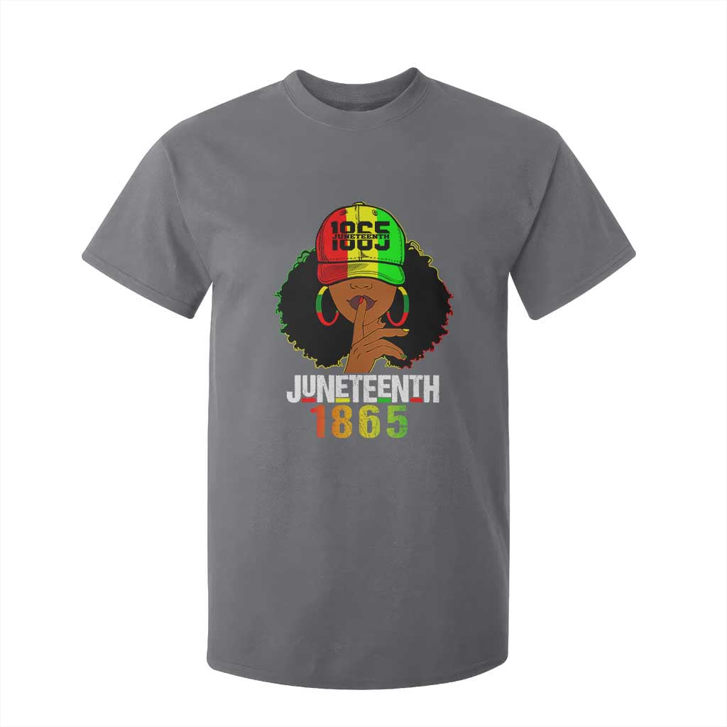 Afro Queen T Shirt For Kid Juneteenth 1865