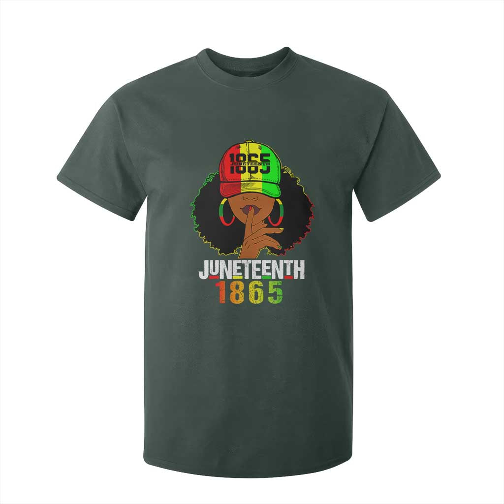 Afro Queen T Shirt For Kid Juneteenth 1865