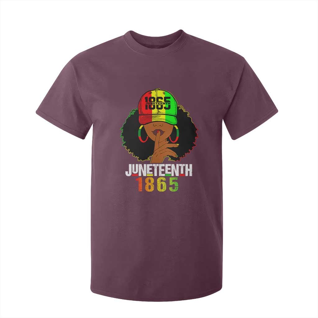 Afro Queen T Shirt For Kid Juneteenth 1865