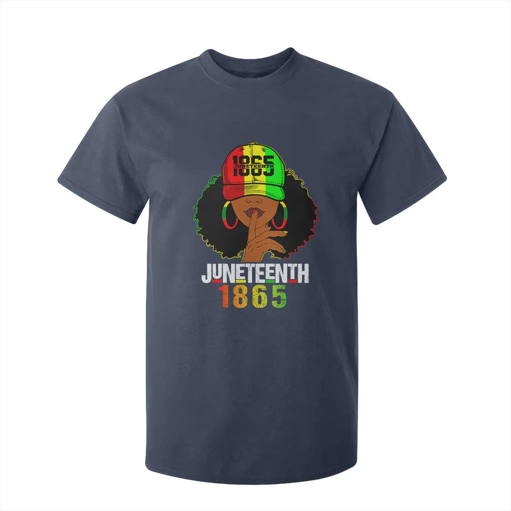 Afro Queen T Shirt For Kid Juneteenth 1865