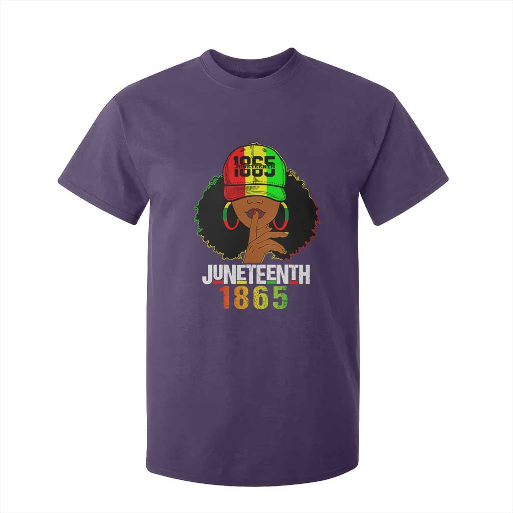 Afro Queen T Shirt For Kid Juneteenth 1865