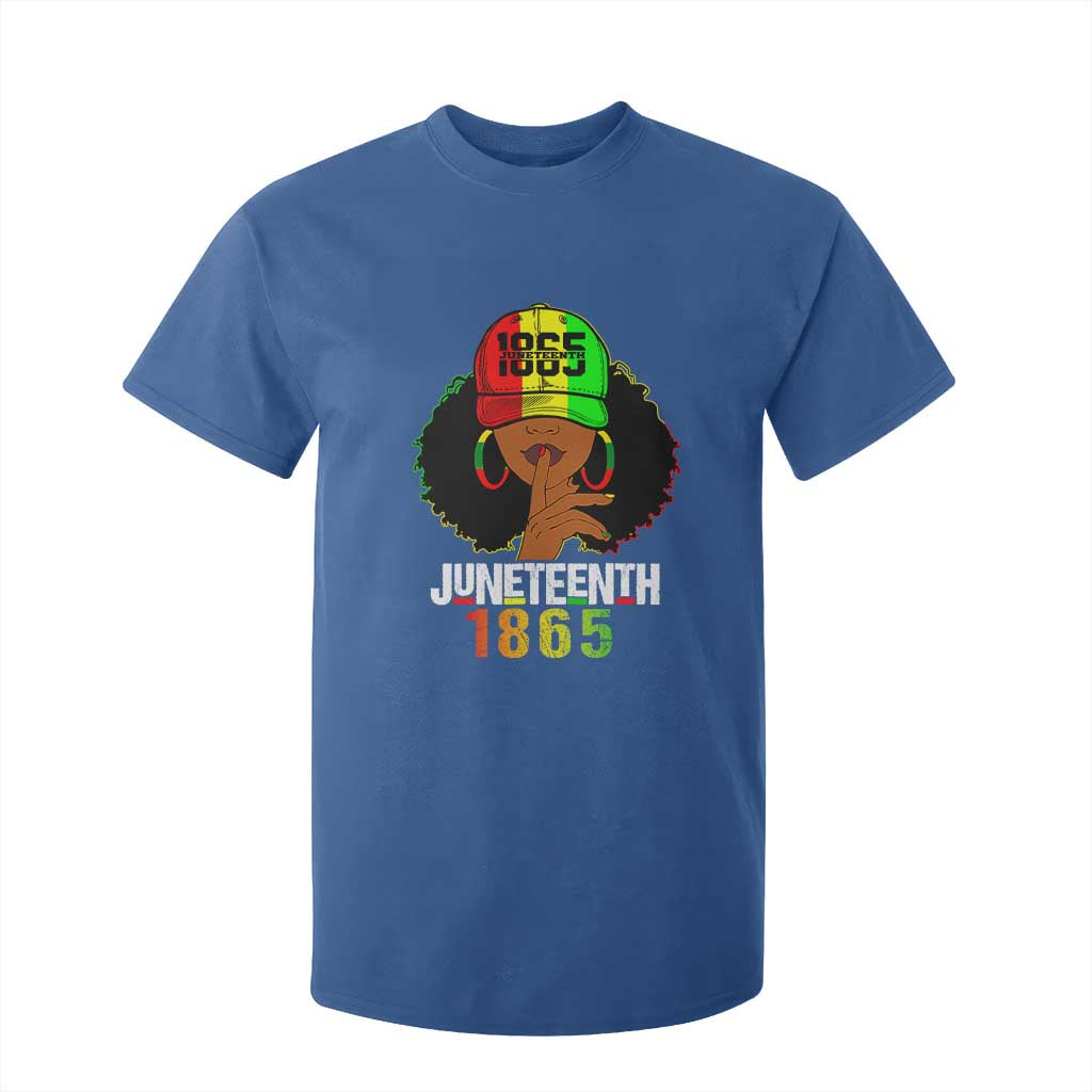 Afro Queen T Shirt For Kid Juneteenth 1865