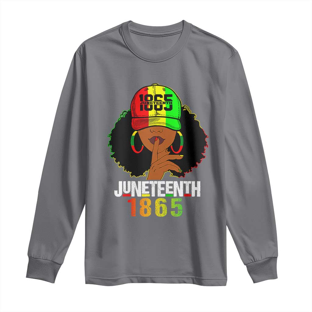 Afro Queen Long Sleeve Shirt Juneteenth 1865