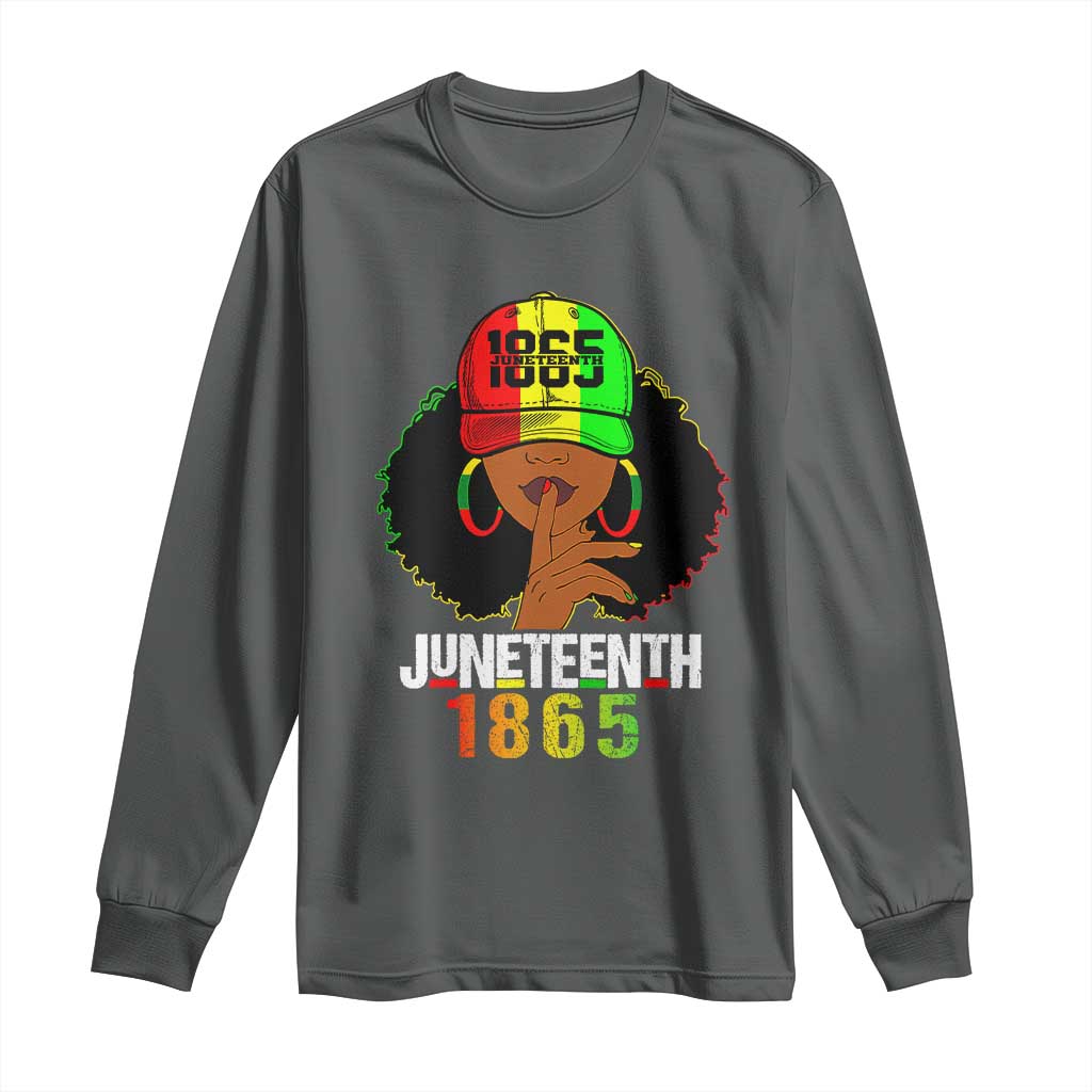Afro Queen Long Sleeve Shirt Juneteenth 1865