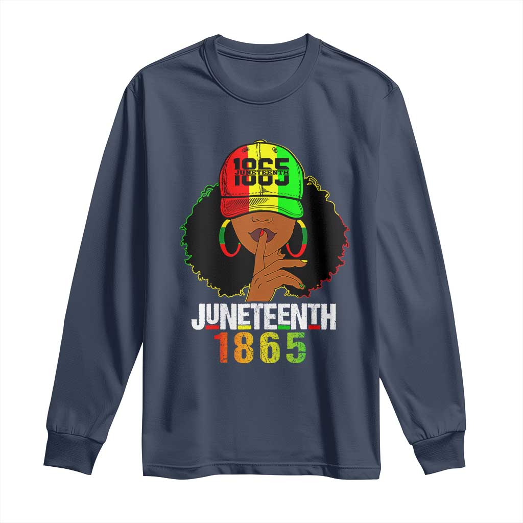 Afro Queen Long Sleeve Shirt Juneteenth 1865