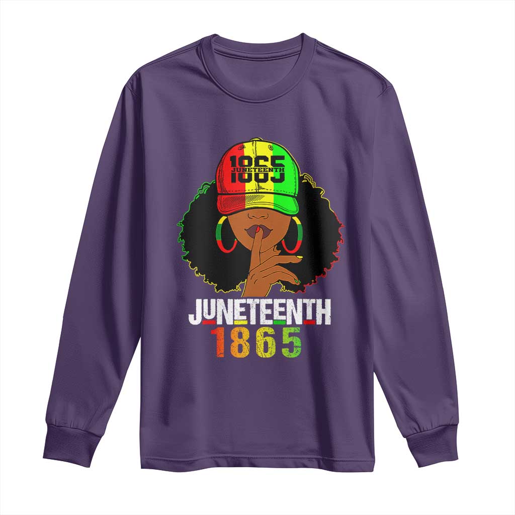 Afro Queen Long Sleeve Shirt Juneteenth 1865