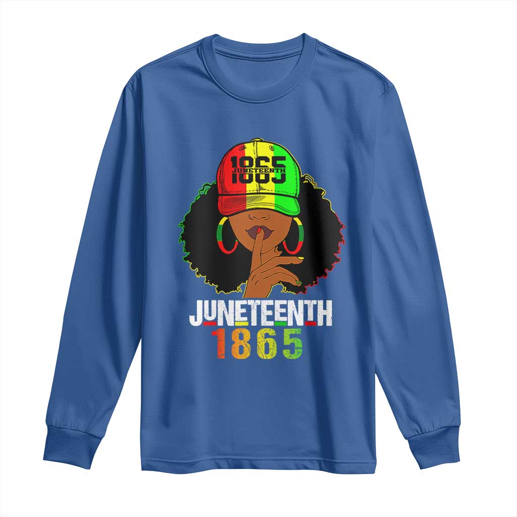 Afro Queen Long Sleeve Shirt Juneteenth 1865