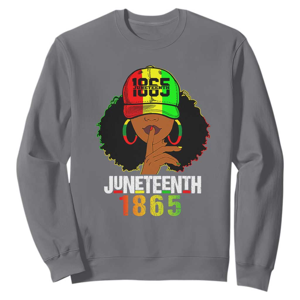Afro Queen Sweatshirt Juneteenth 1865
