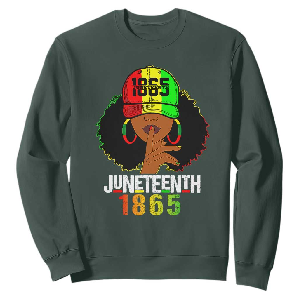 Afro Queen Sweatshirt Juneteenth 1865