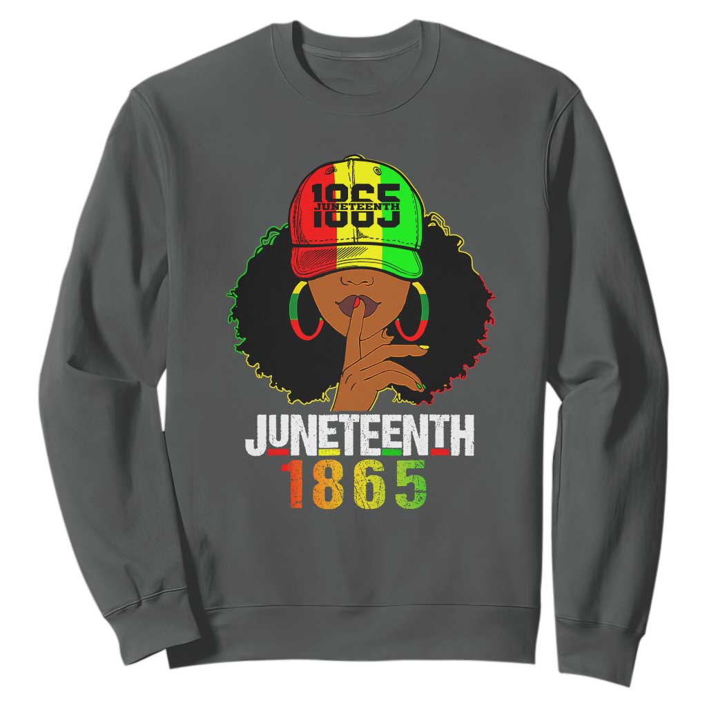 Afro Queen Sweatshirt Juneteenth 1865