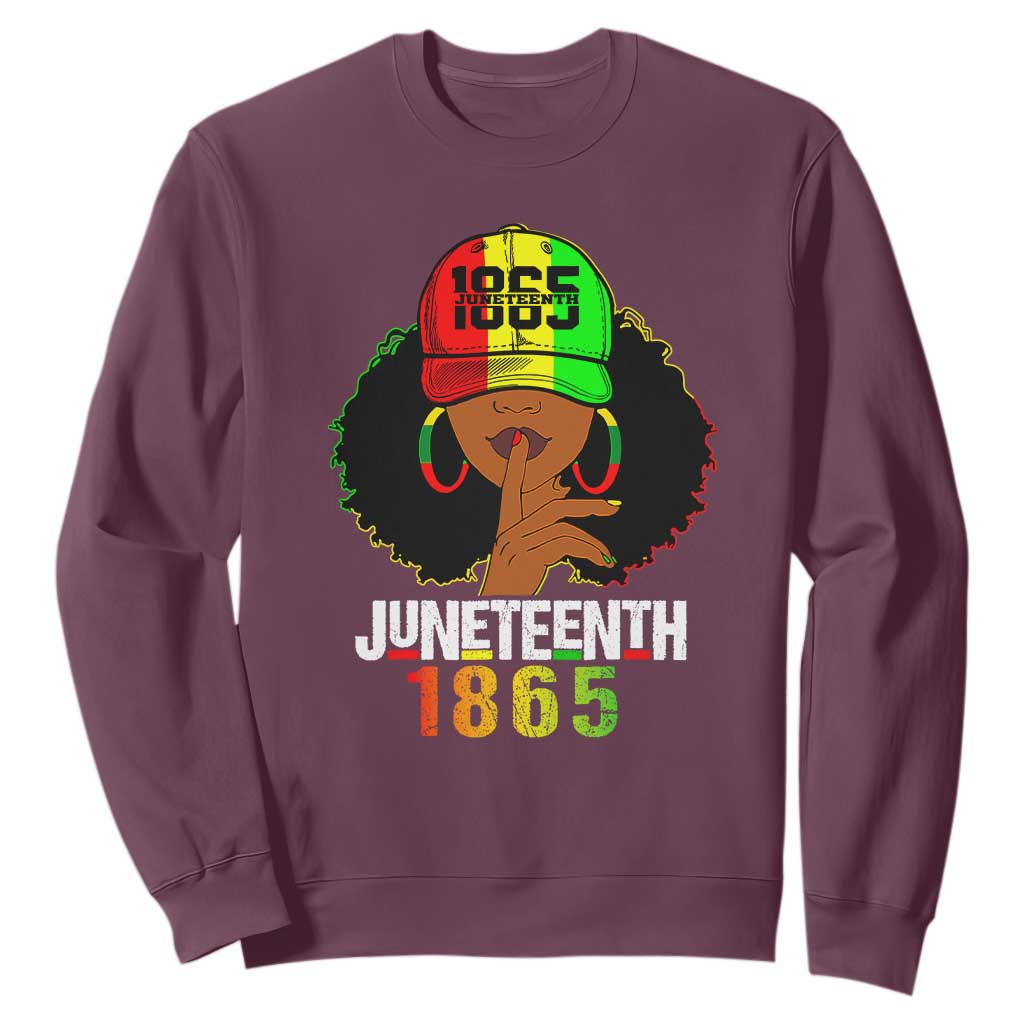 Afro Queen Sweatshirt Juneteenth 1865
