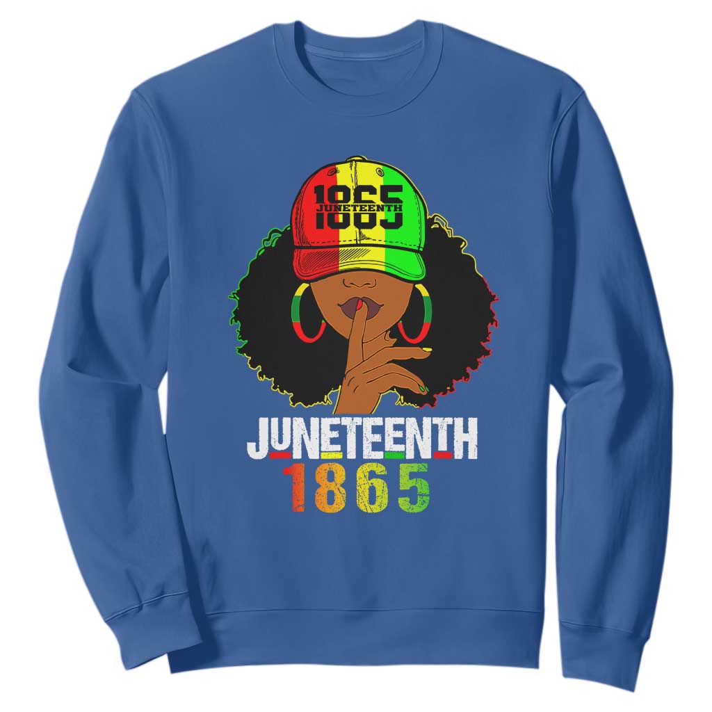 Afro Queen Sweatshirt Juneteenth 1865