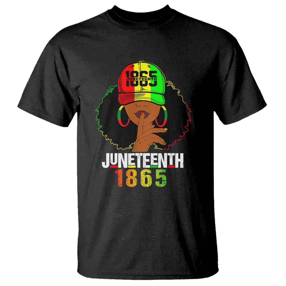 Afro Queen T Shirt Juneteenth 1865