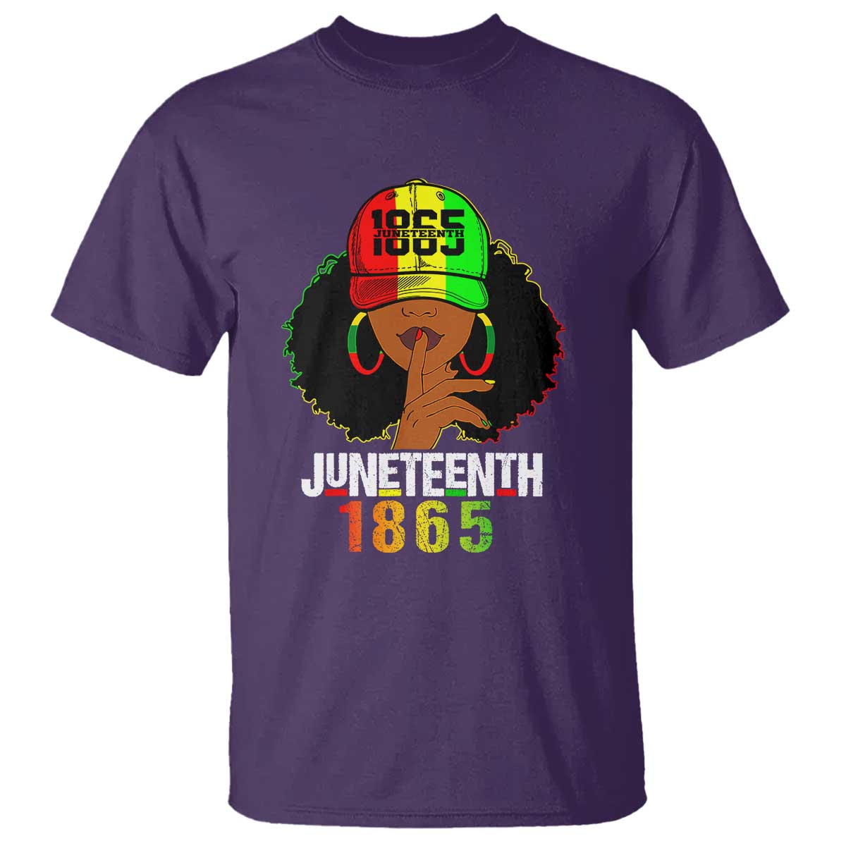 Afro Queen T Shirt Juneteenth 1865