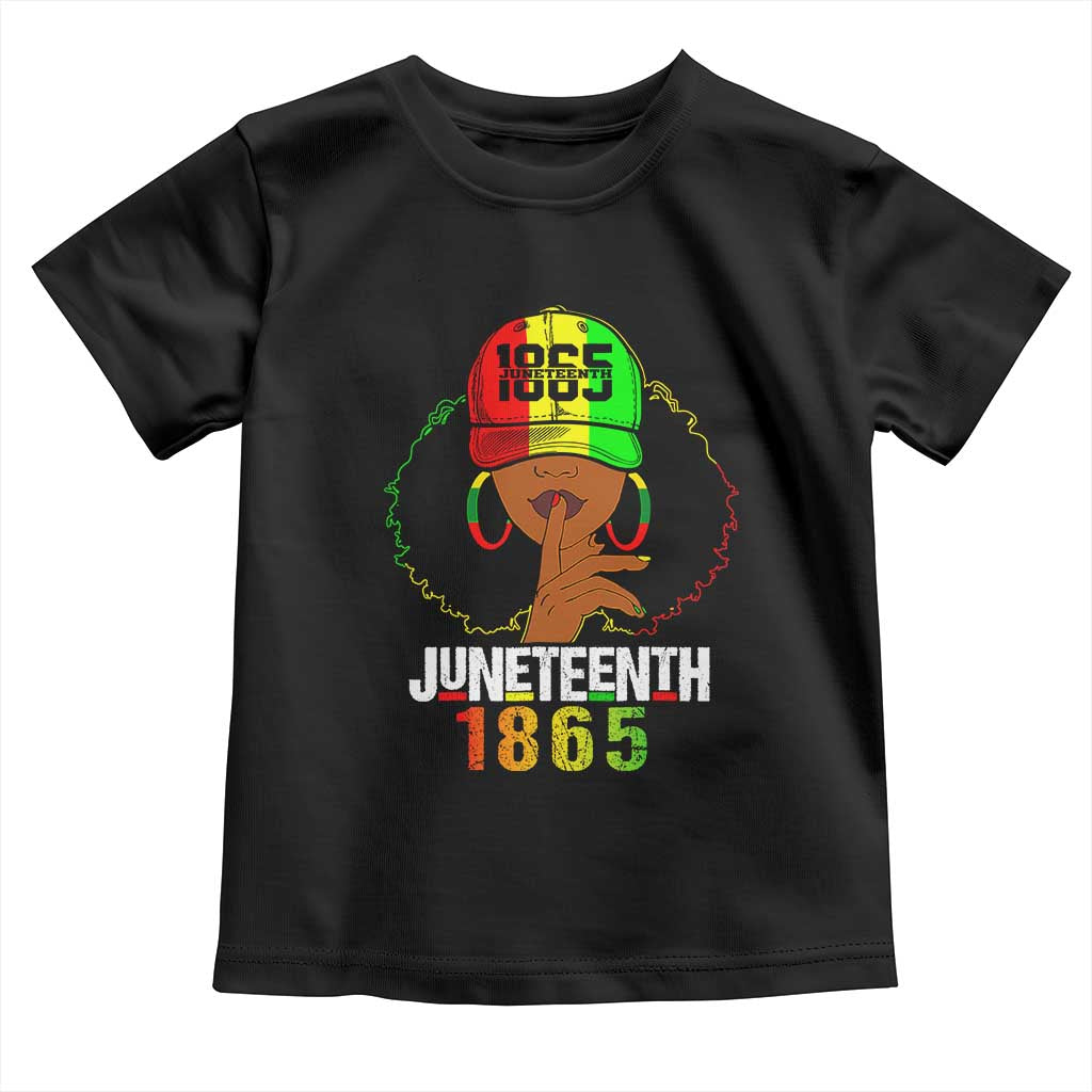Afro Queen Toddler T Shirt Juneteenth 1865