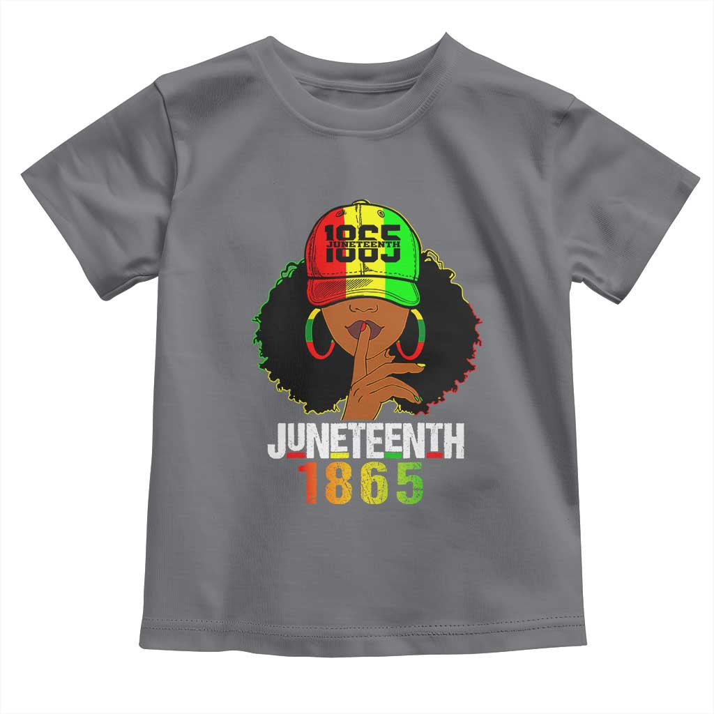 Afro Queen Toddler T Shirt Juneteenth 1865