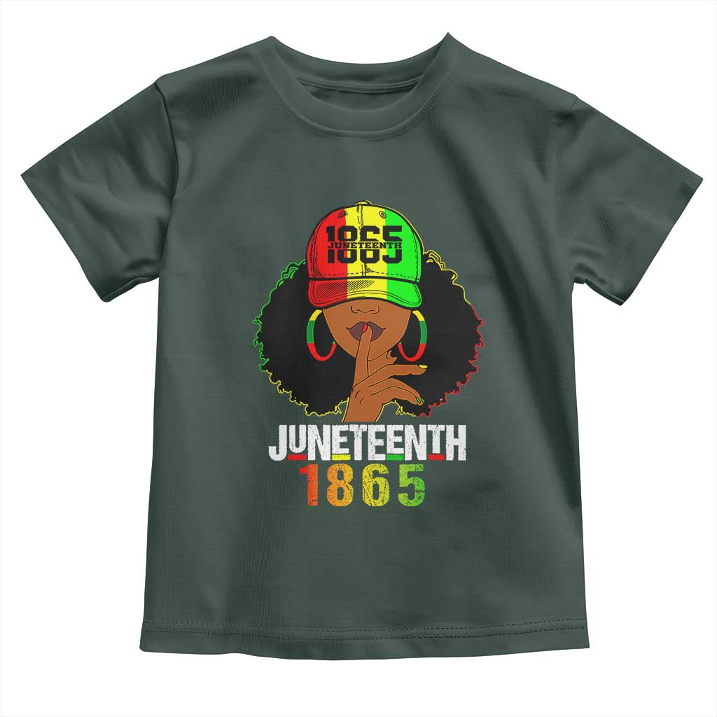 Afro Queen Toddler T Shirt Juneteenth 1865