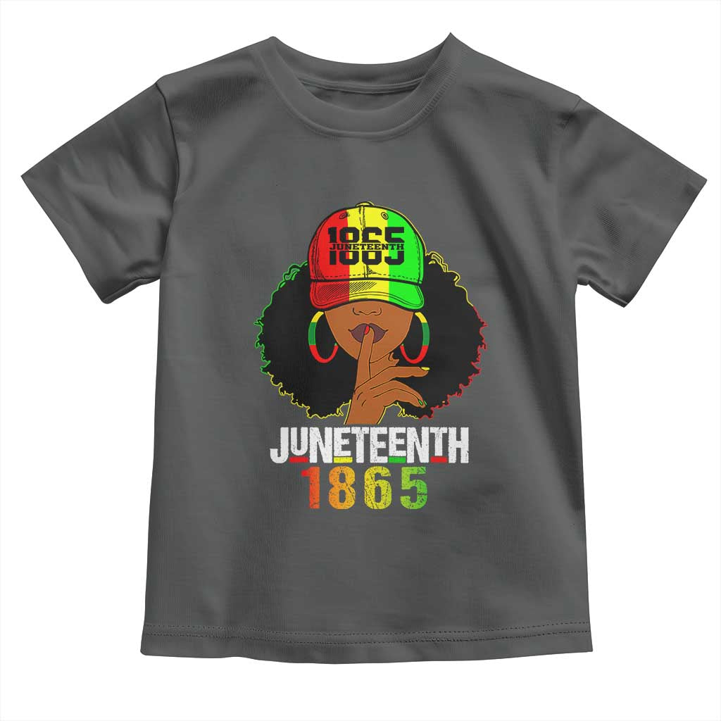 Afro Queen Toddler T Shirt Juneteenth 1865