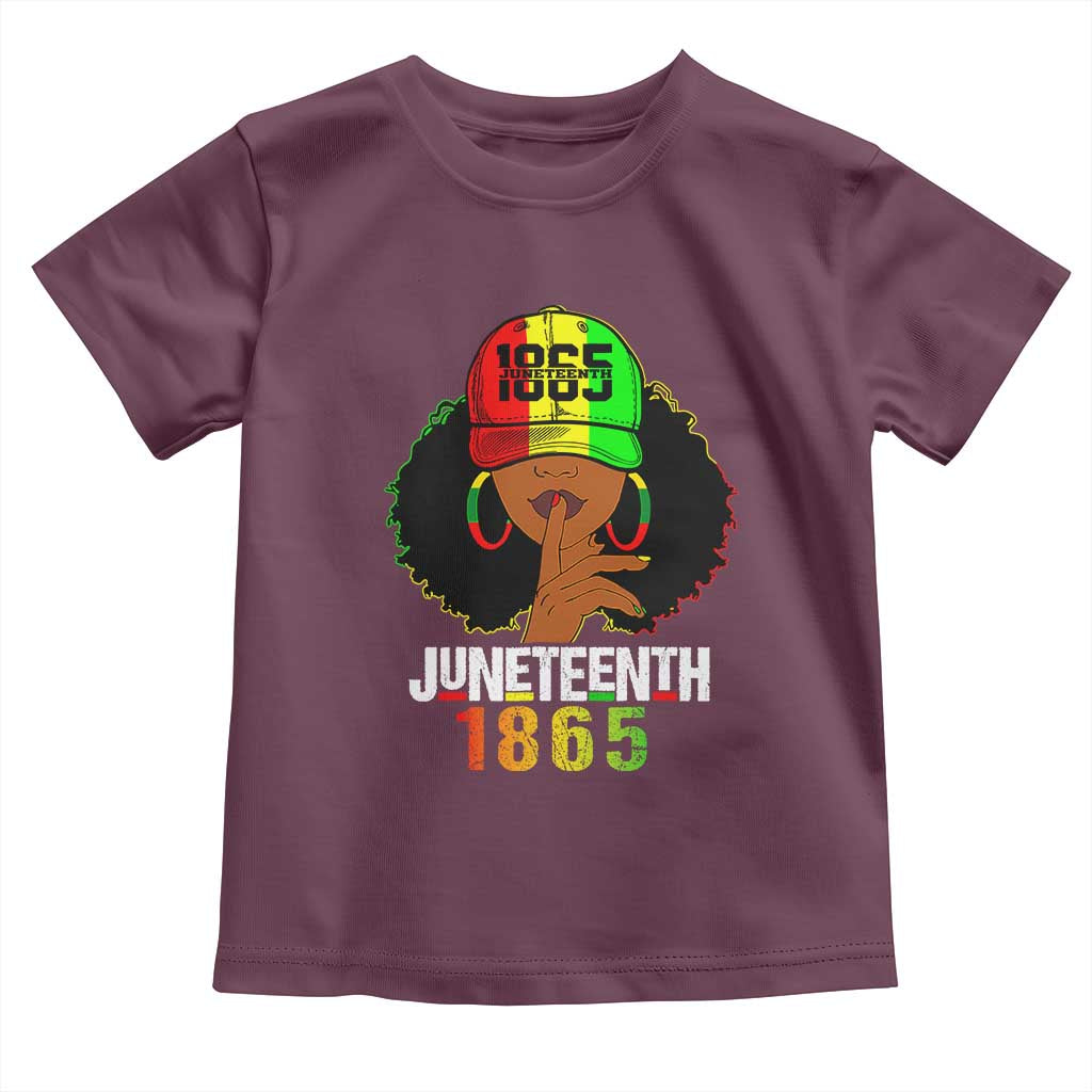 Afro Queen Toddler T Shirt Juneteenth 1865