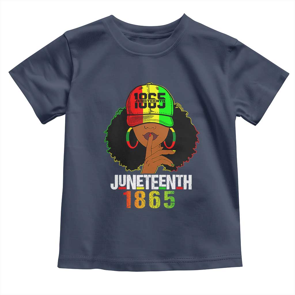 Afro Queen Toddler T Shirt Juneteenth 1865